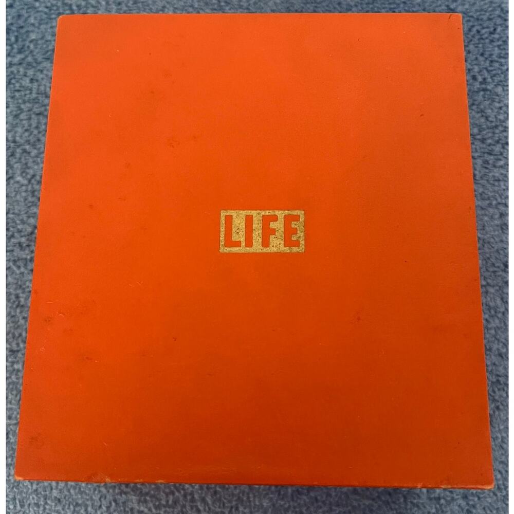 Vtg Time Life Hinged Recipe Card Box 1960's Full of Printed Recipe Cards